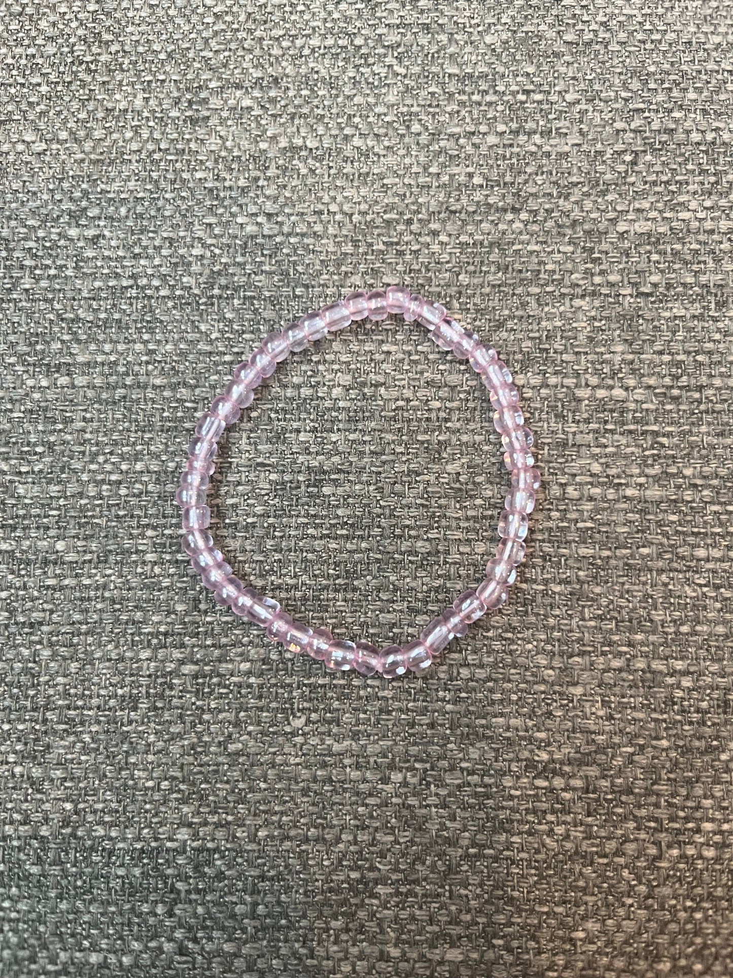 Pink seed bead bracelet