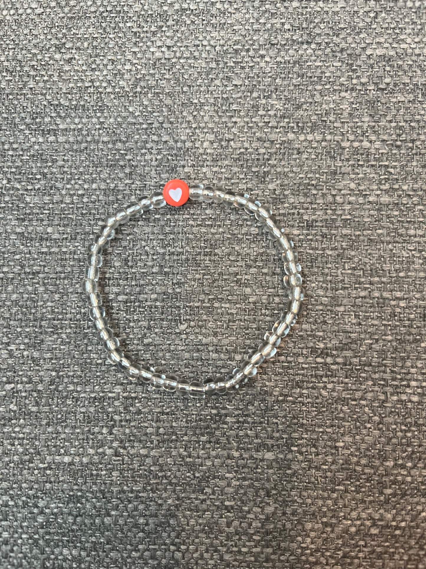 glass heart bracelet